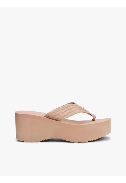 Sandalias Beige Con Plataforma Tipo Cuña Tommy Hilfiger