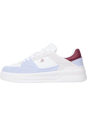 Tenis Blanco De Baloncesto Con Texturas Mixtas Tommy Hilfiger