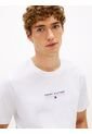 Camiseta Blanca De Cuello Redondo Con Logo Tommy Hilfiger de Tommy Hilfiger