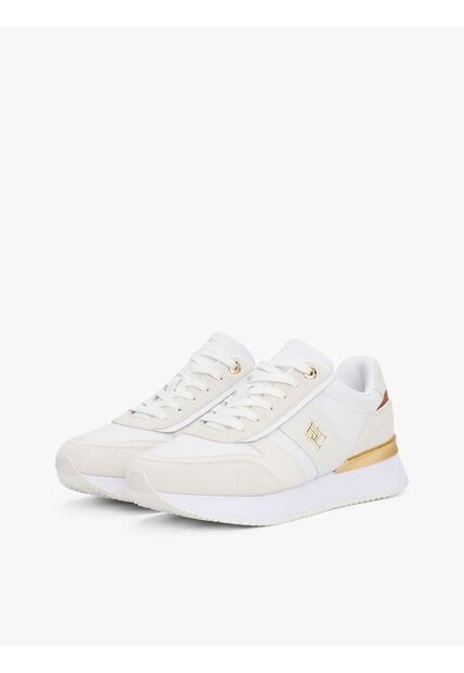 Tenis Blanco Con Paneles Metalizados Tommy Hilfiger
