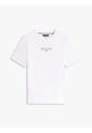 Camiseta Blanca De Cuello Redondo Con Logo Tommy Hilfiger de Tommy Hilfiger