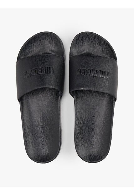 Sandalias Negro Con Logo En Relieve Tommy Hilfiger