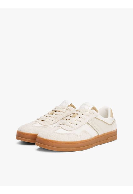 Tenis Beige The Greenwich De Cuero Tommy Hilfiger