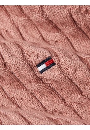 Saco Rosado Amplio De Punto Trenzado Para Mujer Tommy Hilfiger