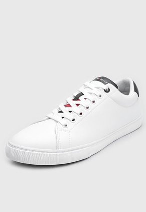 Tenis Lifestyle Blanco-Azul Navy-Rojo Tommy Hilfiger Stripe Tongue