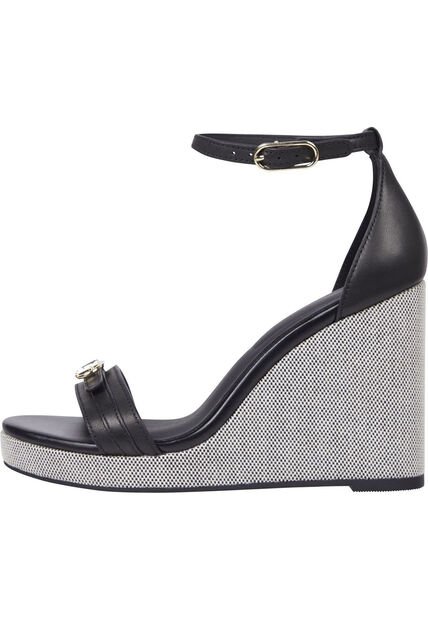 Alpargatas Negro Con Monograma Tommy Hilfiger