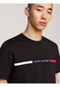 Camiseta Negra De Cuello Redondo Con Logo Tommy Hilfiger de Tommy Hilfiger