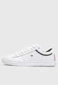Tenis Lifestyle Blanco-Azul Navy Tommy Hilfiger Iconic Leather Vulc Punched de Tommy Hilfiger
