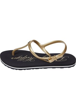 Sandalias Dorado Signature Con Logo Tommy Hilfiger