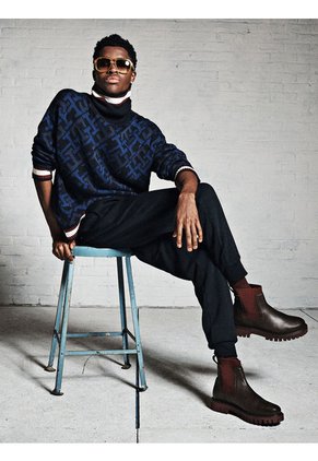 Joggers Essential Con Monograma Bordado Hombre Azul Tommy Hilfiger