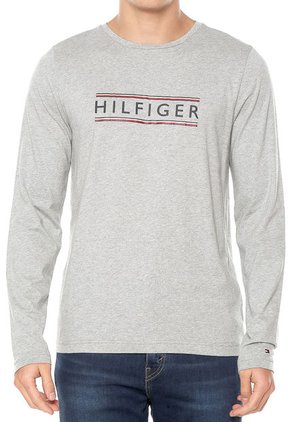 Camiseta Manga Larga Gris Tommy Hilfiger
