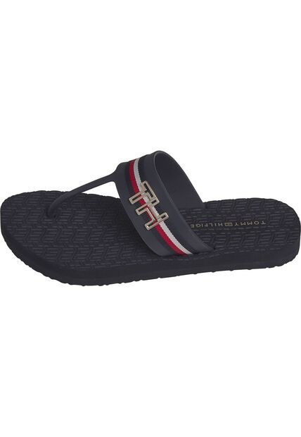 Sandalias Azul De Playa Con Rayas Globales Y Detalles De Herraje Tommy Hilfiger