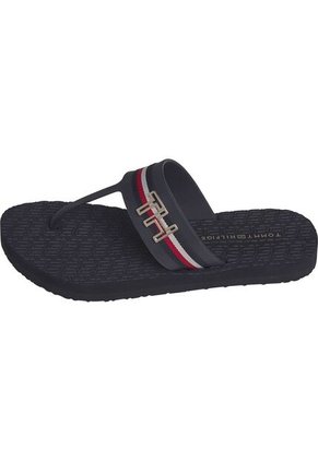 Sandalias Azul De Playa Con Rayas Globales Y Detalles De Herraje Tommy Hilfiger
