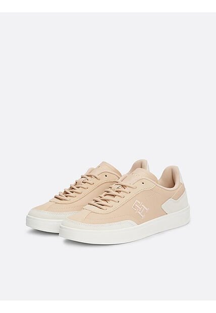 Tenis Beige Deportivas Heritage De Ante Tommy Hilfiger