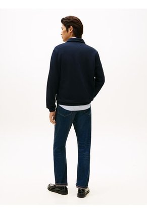 Chaqueta Azul De Felpa Con Logo Bordado Tommy Hilfiger