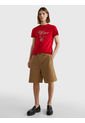 Camiseta Con Logo De Corte Slim Hombre Rojo Tommy Hilfiger de Tommy Hilfiger
