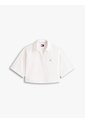 Camisa Blanca Amplia De Manga Corta Y Tapeta Abierta Tommy Jeans de Tommy Hilfiger