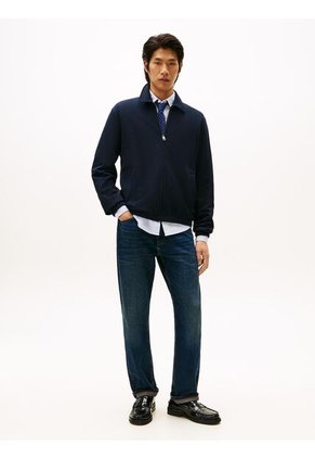 Chaqueta Azul De Felpa Con Logo Bordado Tommy Hilfiger