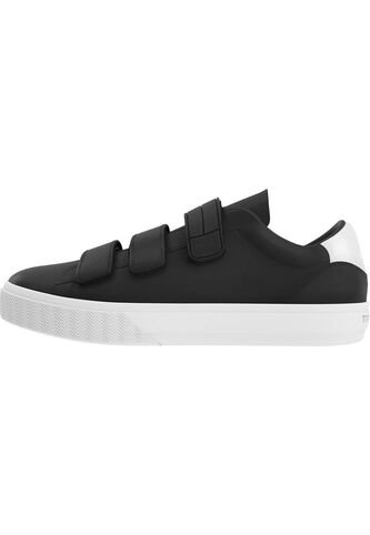 Tenis Negro De Cuero Con Cierre De Velcro Tommy Hilfiger Tommy Hilfiger