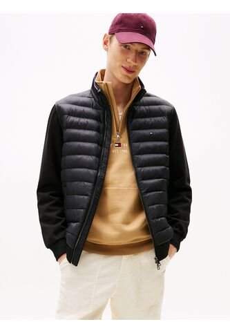 Chaqueta Negra De Punto Acolchada Con Cremallera Tommy Hilfiger Tommy Hilfiger