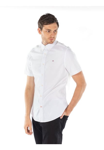 Camisa Manga Corta Hombre Blanco Tommy Hilfiger