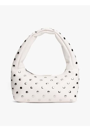 Bolso Blanco De Hombro Con Tachuelas Metalizadas Tommy Hilfiger