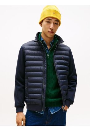 Chaqueta Azul De Punto Acolchada Con Cremallera Tommy Hilfiger