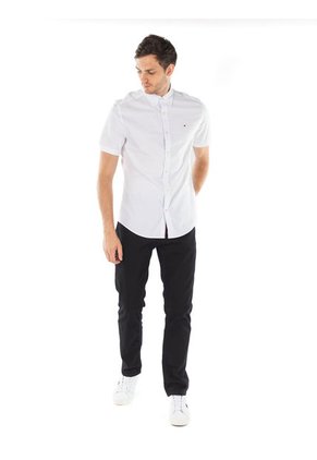 Camisa Manga Corta Hombre Blanco Tommy Hilfiger