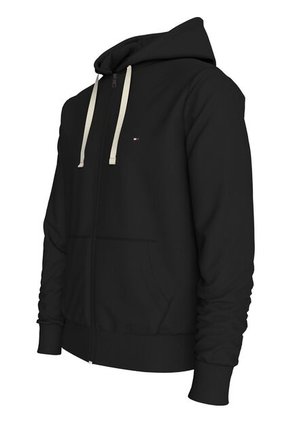 Buzo Negro Con Capota Y Cremallera Tommy Hilfiger