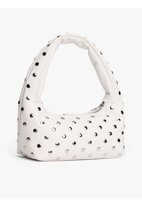 Bolso Blanco De Hombro Con Tachuelas Metalizadas Tommy Hilfiger