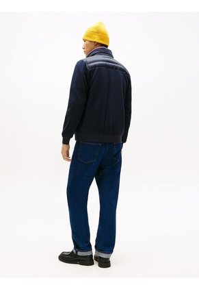 Chaqueta Azul De Punto Acolchada Con Cremallera Tommy Hilfiger