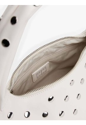 Bolso Blanco De Hombro Con Tachuelas Metalizadas Tommy Hilfiger