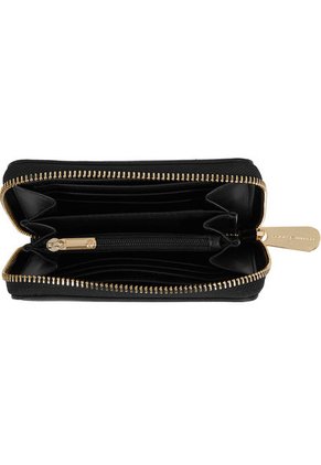 Cartera Mediana Con Cierre Y Monograma Th Mujer Negro Tommy Hilfiger