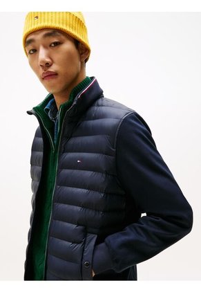 Chaqueta Azul De Punto Acolchada Con Cremallera Tommy Hilfiger