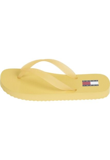Sandalias Amarillo Con Suela Dentada Y Logo Tommy Hilfiger