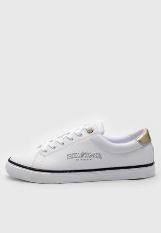 Tenis Lifestyle Blanco-Dorado-Negro Tommy Hilfiger Tommy Hilfiger
