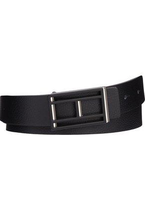 Cinturón Cuero Reversible Con Hebilla Logo Hombre Negro Tommy Hilfiger