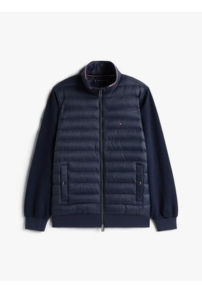 Chaqueta Azul De Punto Acolchada Con Cremallera Tommy Hilfiger