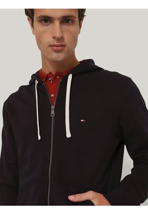 Buzo Azul Con Capota Y Cremallera Tommy Hilfiger