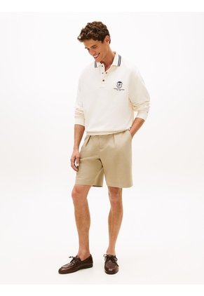 Saco Marfil De Rugby Amplio Con Cuello Ribeteado Tommy Hilfiger