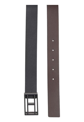 Cinturón Cuero Reversible Con Hebilla Logo Hombre Negro Tommy Hilfiger