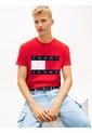 Camiseta Roja De Corte Regular Con Logo Estampado Tommy Jeans de Tommy Hilfiger