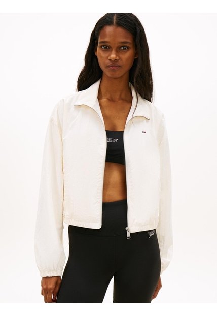 Chaqueta Blanca Con Cremallera Y Cordón Lateral Tommy Jeans