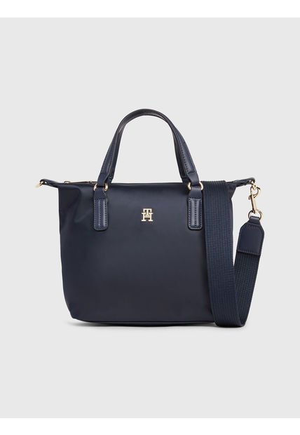 Bolso Tote Pequeño Con Monograma Mujer Azul Tommy Hilfiger