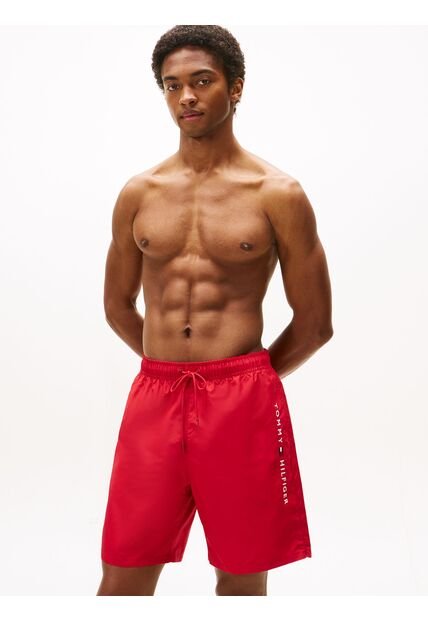 Traje Rojo De Baño Con Cordón Ajustable Tommy Hilfiger