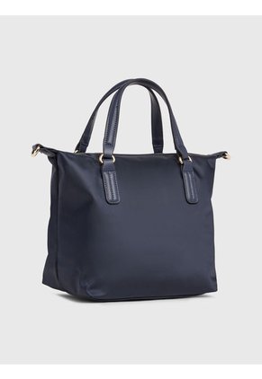 Bolso Tote Pequeño Con Monograma Mujer Azul Tommy Hilfiger