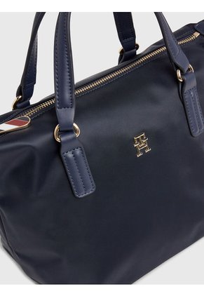 Bolso Tote Pequeño Con Monograma Mujer Azul Tommy Hilfiger
