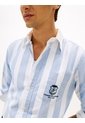 Camisa Azul Oxford De Corte Clásico Con Escudo Tommy Hilfiger de Tommy Hilfiger