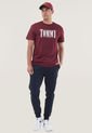 Camiseta Vinotinto-Blanco Tommy Jeans de Tommy Hilfiger