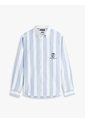 Camisa Azul Oxford De Corte Clásico Con Escudo Tommy Hilfiger de Tommy Hilfiger